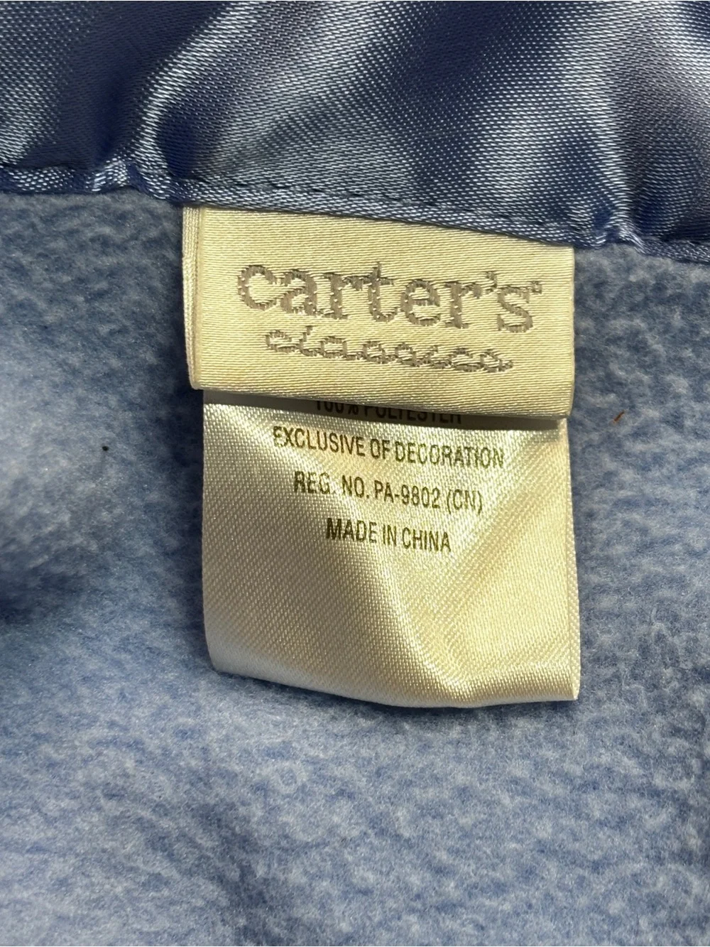 Carter's Classics Hug A Bear Huggable Cuddly Security Blanket Blue